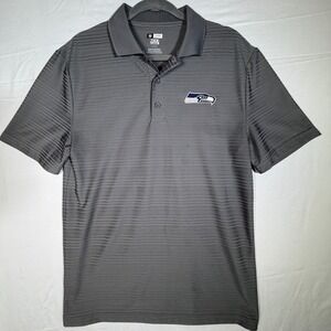 Seattle Seahawks Men's medium Polo Shirt NFL TX3 Cool Grey Short Sleeve